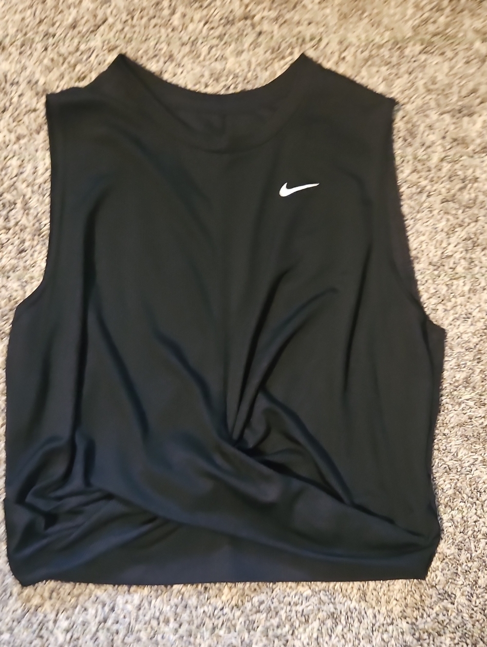 Nike Girls (XL) Sleeveless Training Tank In Black with White Swoosh